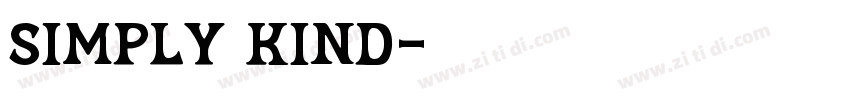 Simply Kind字体转换